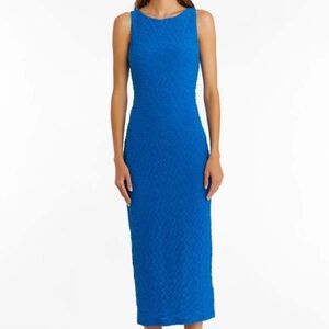 Amanda Uprichard Vibrant Blue Midi Dress